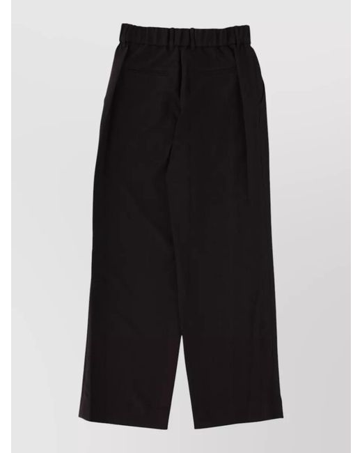 Staud Black Straight-Leg Trousers