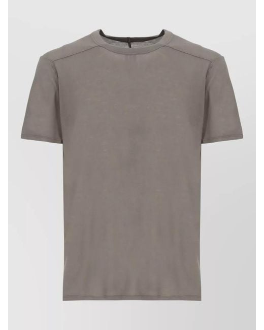 Rick Owens Gray Silk Blend Short-Sleeve T-Shirt for men