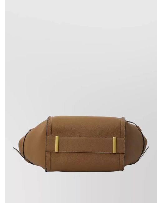 Tod's Brown Medium T Signature Leather Shopping Tote