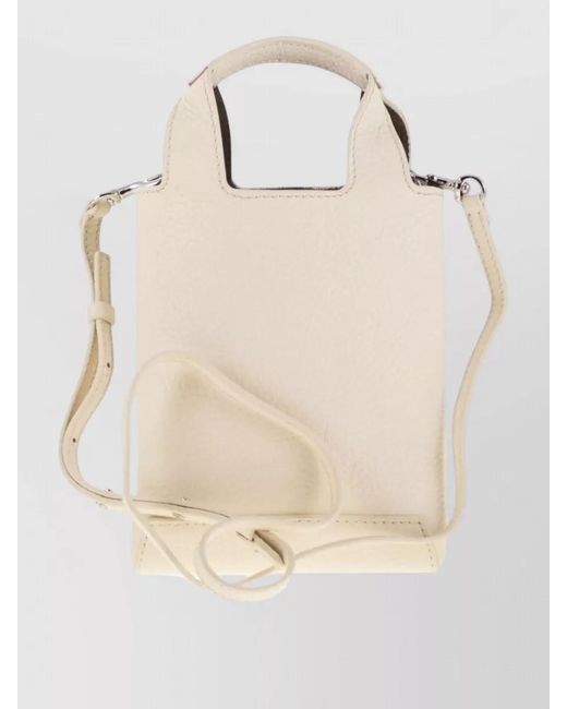Hogan Natural Mini Grained Leather Tote Bag