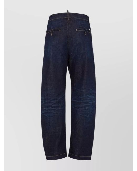 DSquared² Blue Straight-Leg Trousers for men