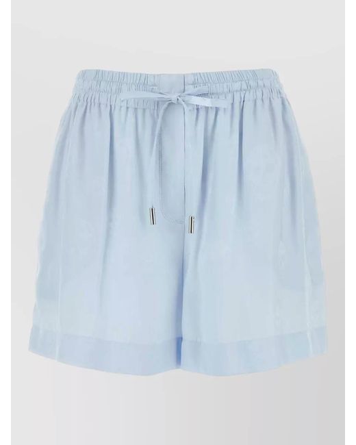 McQueen Blue Jacquard Shorts Featuring Subtle Woven Motif
