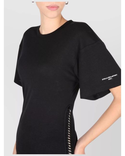 Stella McCartney Black Crew-Neck T-Shirt With Chain Detail