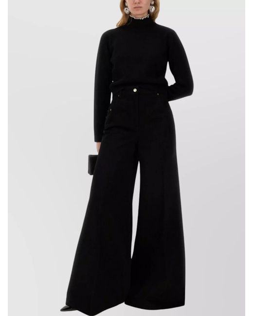 Nina Ricci Black Regular-Fit Flared Trousers