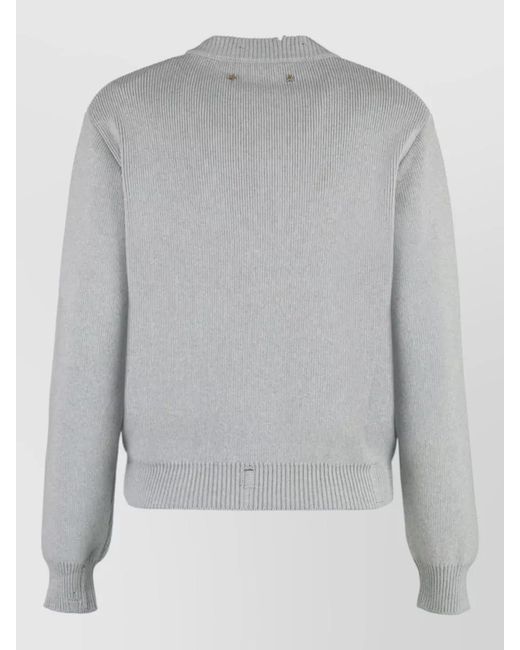 Golden Goose Deluxe Brand Gray Cotton Distressed Crew-Neck Sweatshirt