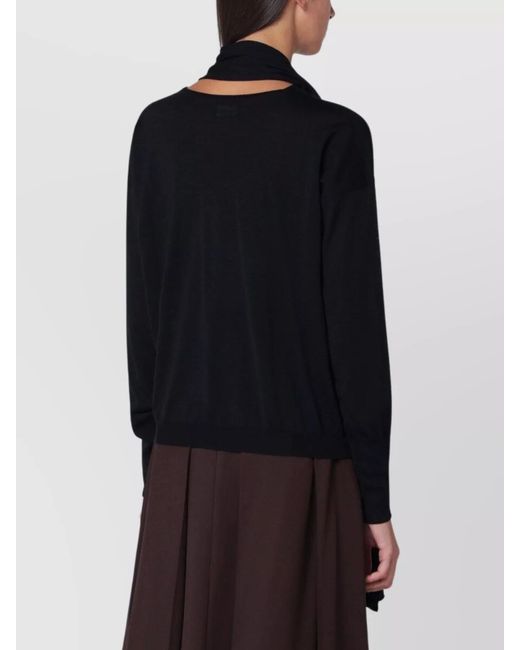 Roberto Collina Black Wool Blouse