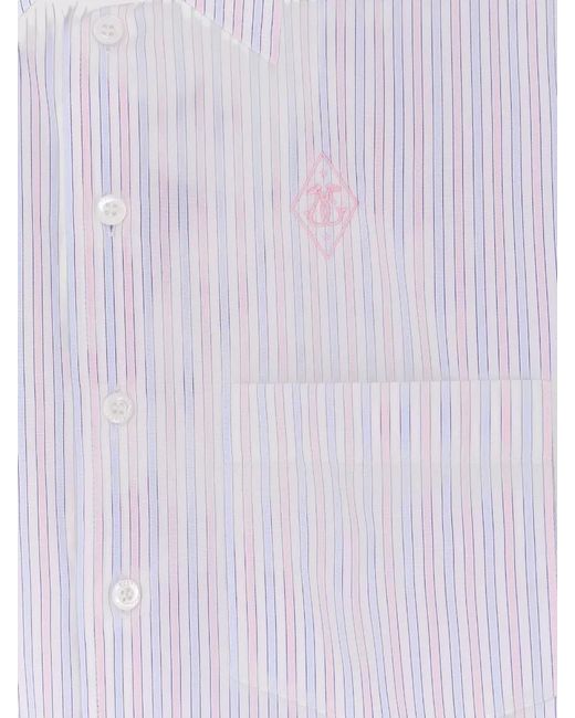 Seafarer Purple Striped Cotton Shirt