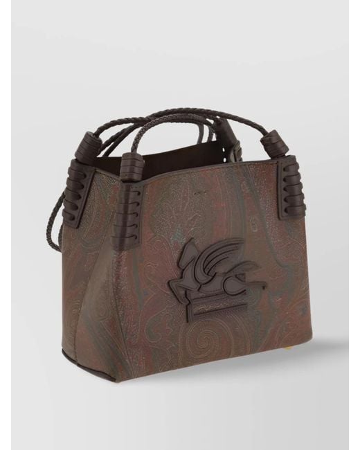 Etro Brown Arnica Mini Crossbody Bag