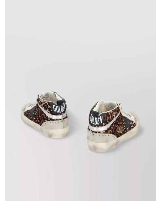 Golden Goose Deluxe Brand Multicolor Leather Leopard-Print High-Top Sneakers
