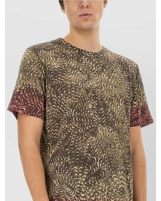 Dries Van Noten Green Regular-Fit T-Shirt for men