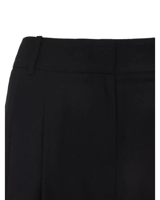 Frankie Shop Blue High Waist Mid Length Wide Leg Pants