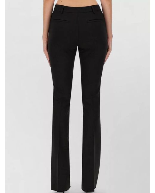 Thelatest Black Skinny Fit Pants Flared Leg Belt Loops