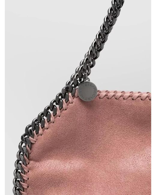 Stella McCartney Pink Mini Falabella Polyester Chain Tote Bag