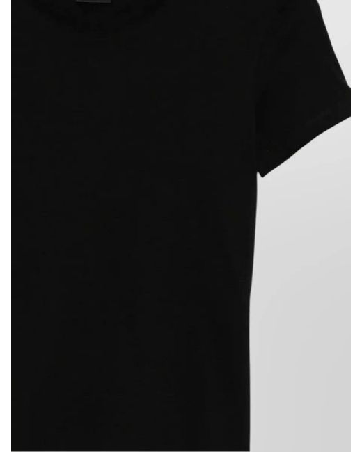 Tom Ford Black Cotton Logo-Embroidered T-Shirt