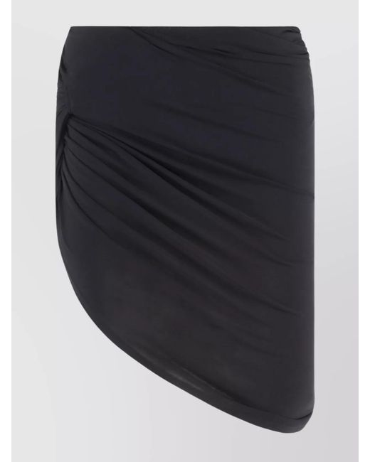 Jacquemus Blue Draped Asymmetric Skirt