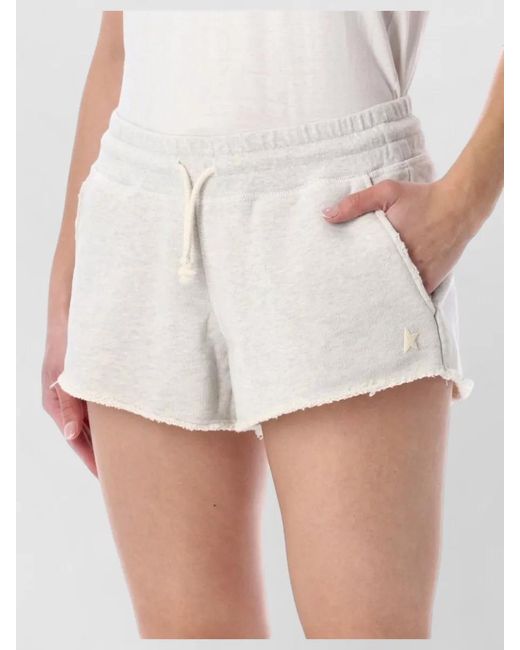 Golden Goose Deluxe Brand White Cotton Fleece Relaxed-Fit Shorts