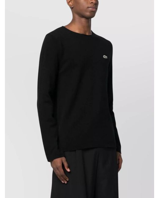 Comme des Garçons Black Wool Logo Print Long-Sleeve Jumper for men