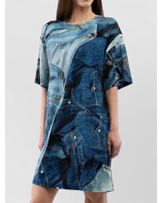 Moschino Blue Viscose Casual Dress