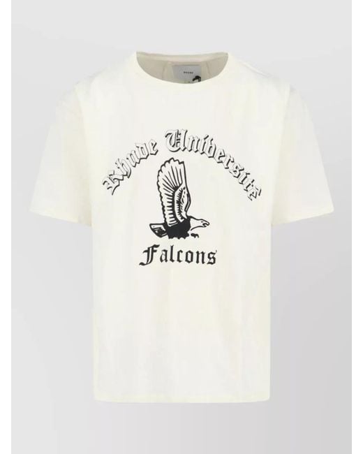Rhude Natural Cotton Short-Sleeve T-Shirt for men