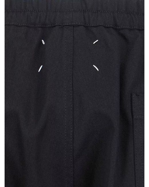 Maison Margiela Blue Straight Trousers Pleated Front Side Pocket for men