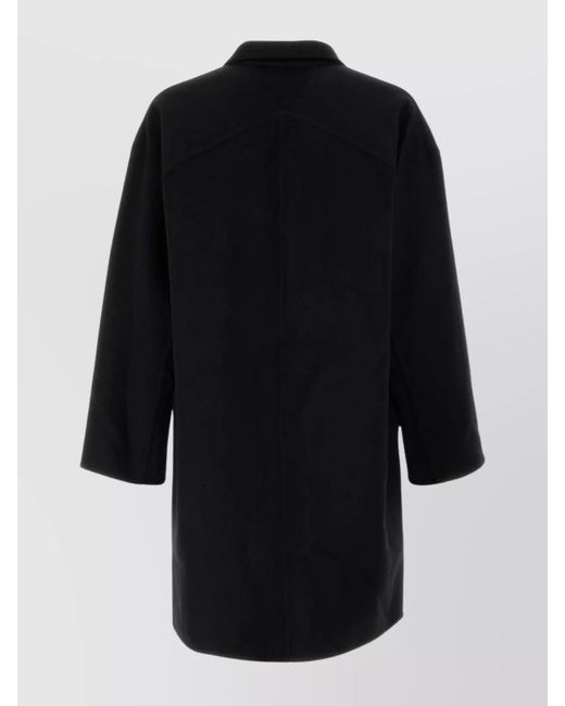 Bottega Veneta Black Wool Single Breasted Coat for men