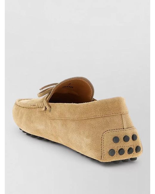 Tod's Natural Leather Gommino Loafers for men