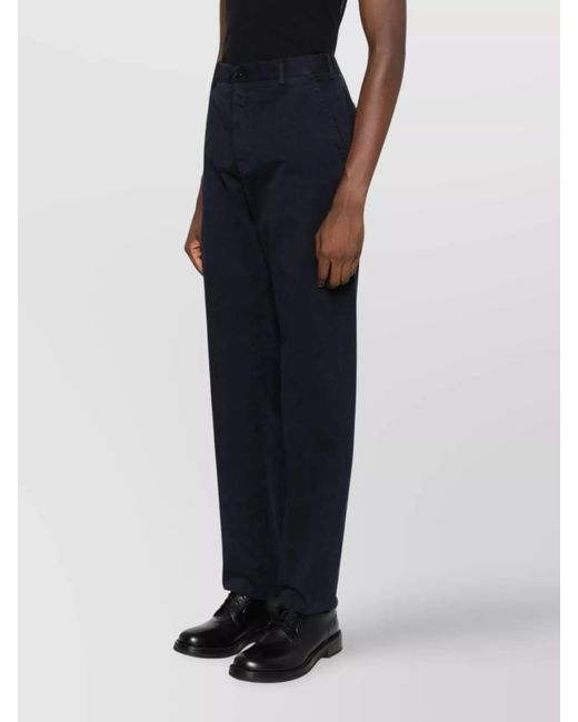 Incotex Blue Straight-Leg Trousers for men