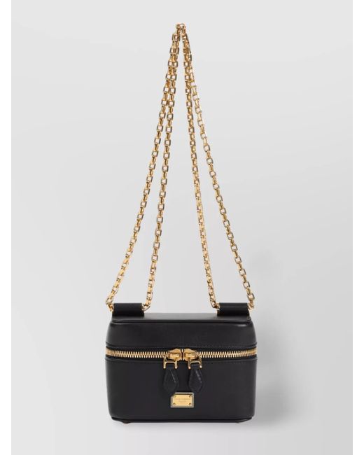 Dolce & Gabbana White Rectangular Chain Shoulder Bag