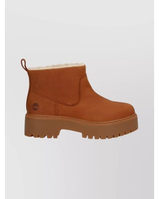 Timberland Brown Leather Ankle Boots