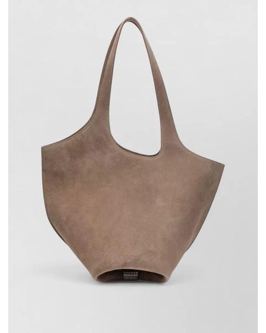 The Attico Natural Suede Shoulder Bag