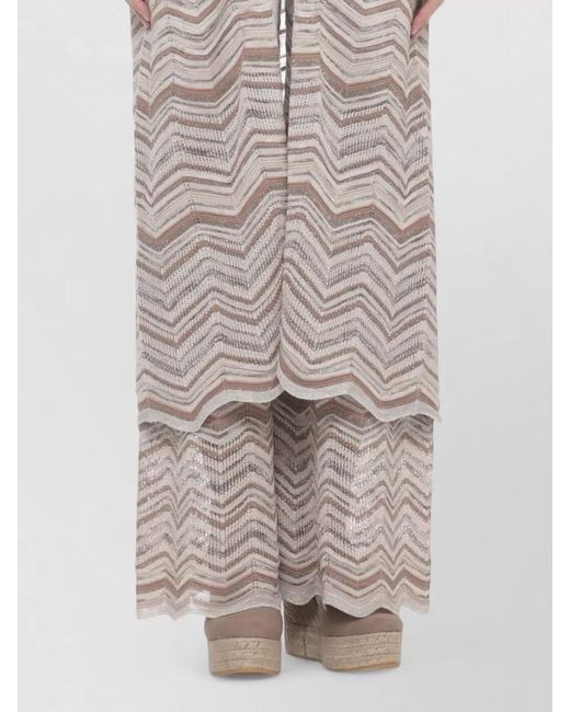 D.exterior White Long Cardigan Geometric Pattern V Neckline