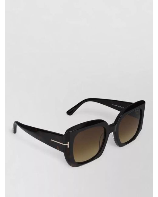 Tom Ford Brown Square Sunglasses Ft1220 Thick Arms Design
