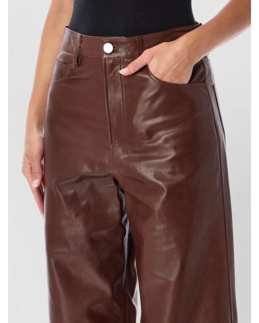 Rohe Brown Leather Trousers