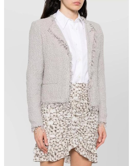 IRO White Cotton Tweed Jacket