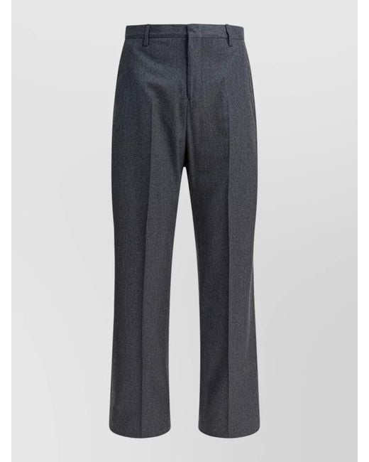 Briglia 1949 Blue Tailored Trousers Belt Loops Side And Back Pockets