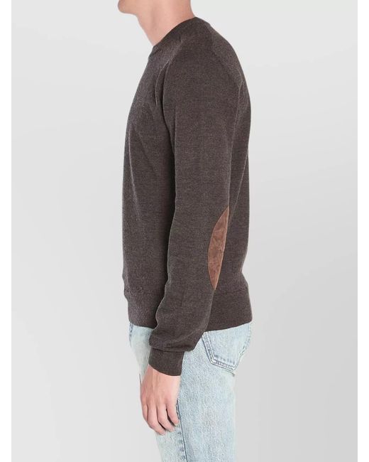 Maison Margiela Black Wool Sweater Signature Patches for men