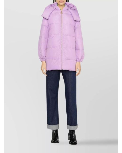 Patou Pink Quilted Down Puffer Jacket