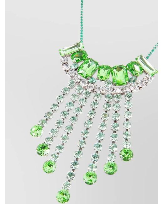 Dries Van Noten White Glass Charm Necklace