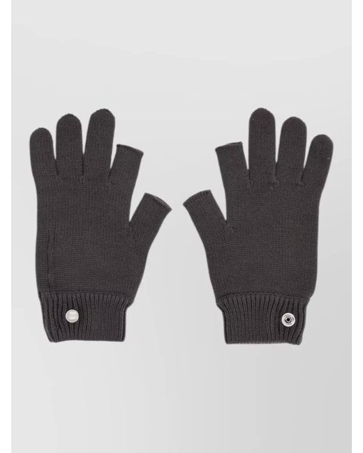 Rick Owens Multicolor Fingerless Gloves Button Detail Ribbed Cuff for men