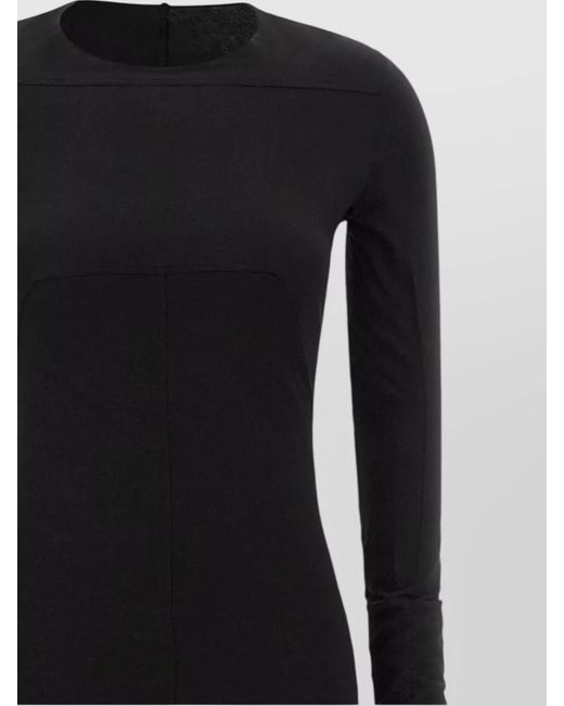 Rick Owens Black Cotton Simple Edfu Gown Maxi Dress