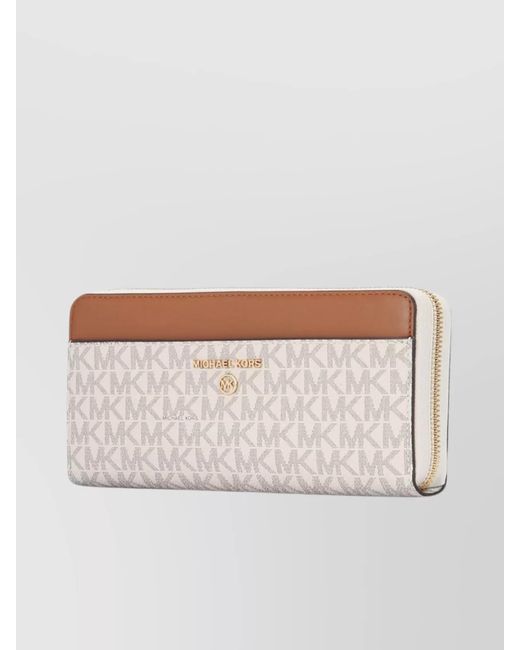 Michael Kors Gray Printed Canvas Wallet