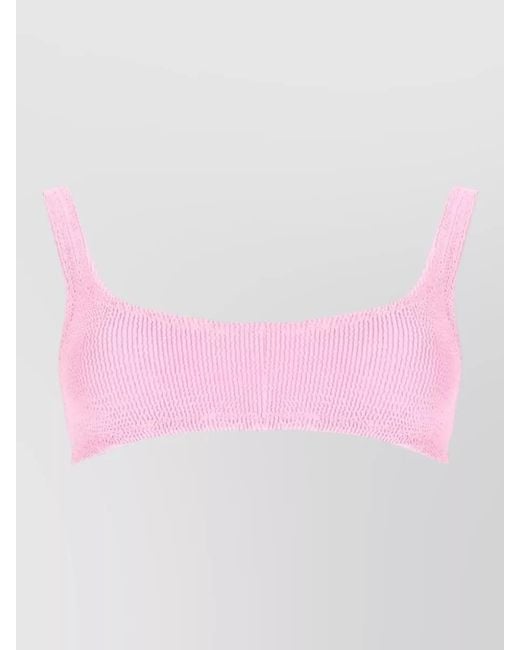 Mc2 Saint Barth Pink Crinkle Bikini Top