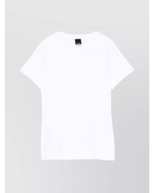 Pinko White Cotton Logo T-Shirt