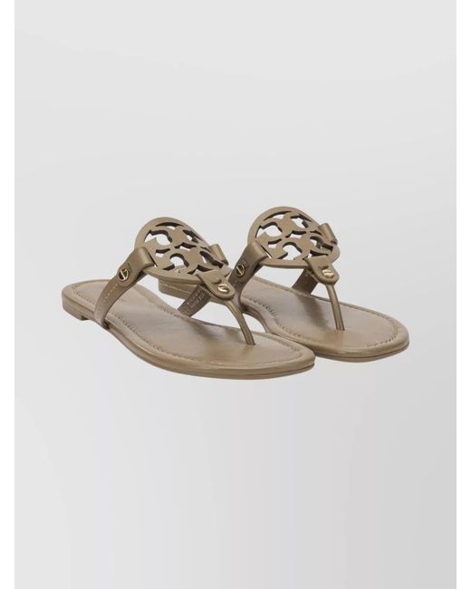 Tory Burch White Leather Sandals