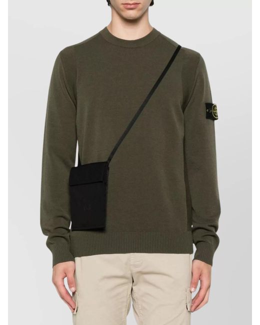 Y-3 Black Logo Print Nylon Messenger Bag for men