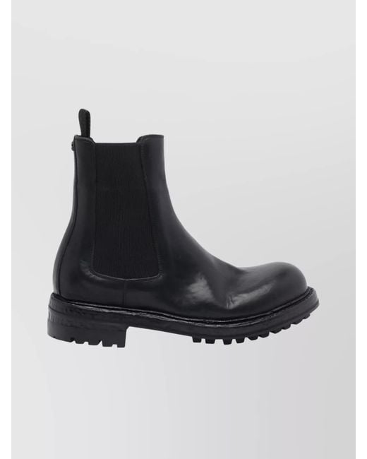 Dolce & Gabbana Black Leather Ankle Boots for men