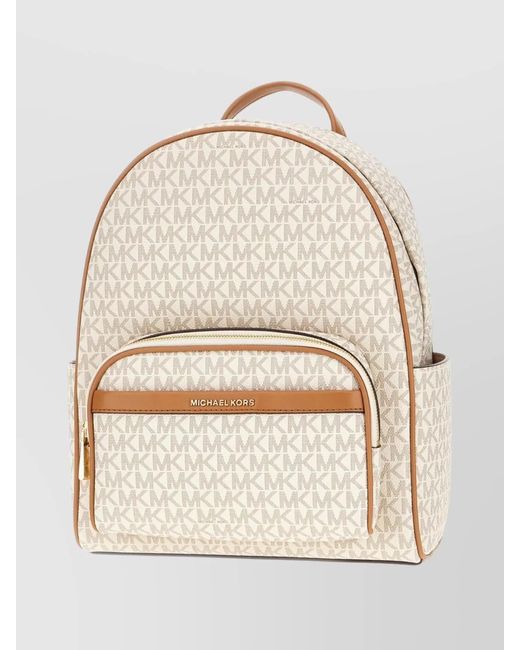 Michael Kors Natural Bex Coated Canvas Backpack