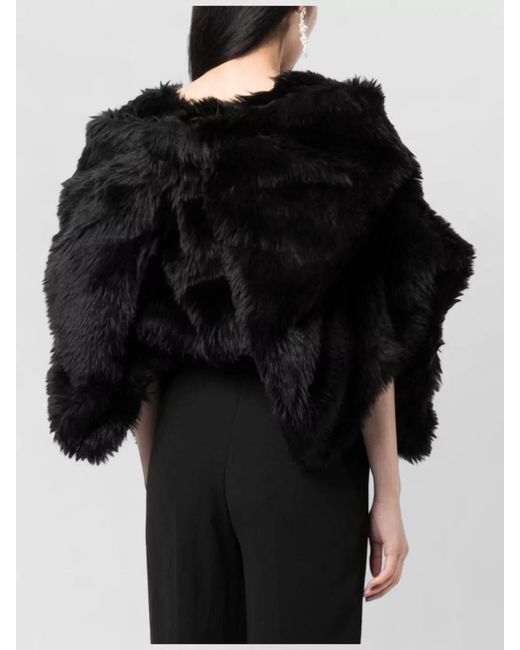 Comme des Garçons Black Faux Fur Cropped Jacket