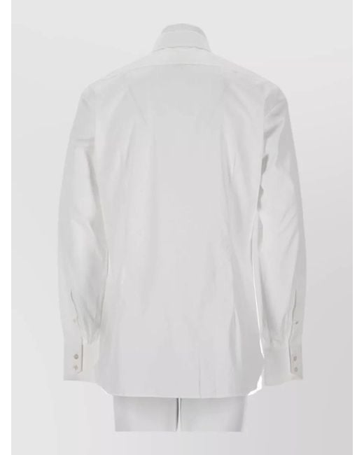 Tom Ford White Tailored Shirt Long Sleeves Button Cuffs for men