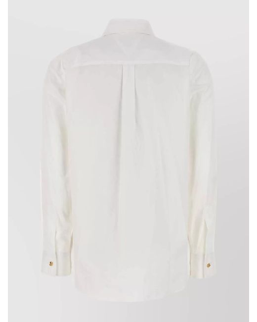 Bottega Veneta White Cotton Poplin Shirt for men